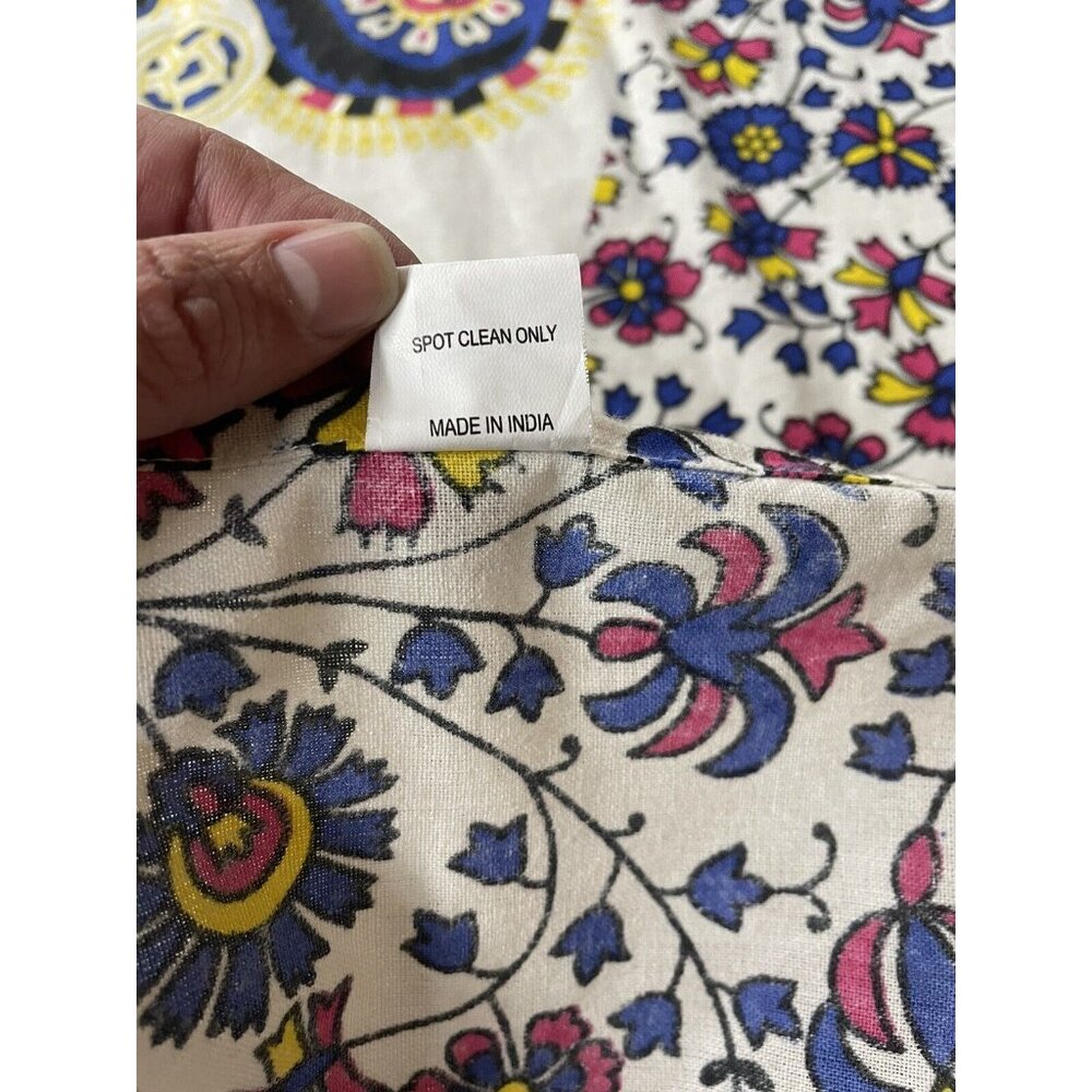 Curtain Panels Mandala Floral Pink Yellow Blue Large Colorful Boho Decor - Picture 11 of 11